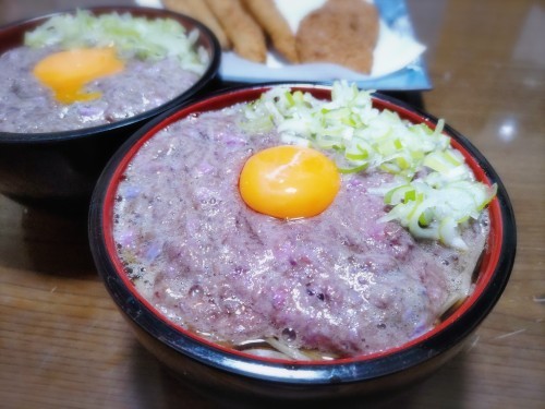 麺Day　2022-12-12　紫山芋とろろそば１