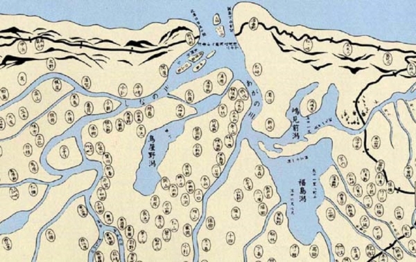 信濃川阿賀野川河口絵図