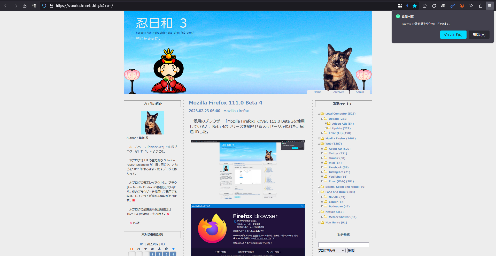 Mozilla Firefox 111.0 Beta 5