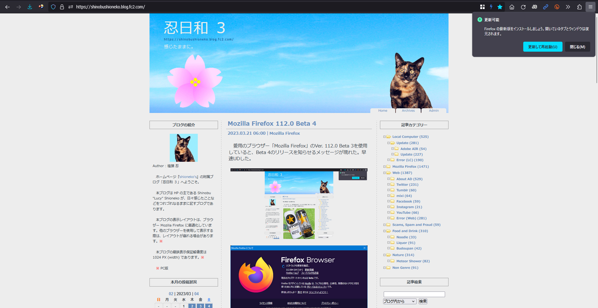Mozilla Firefox 112.0 Beta 5