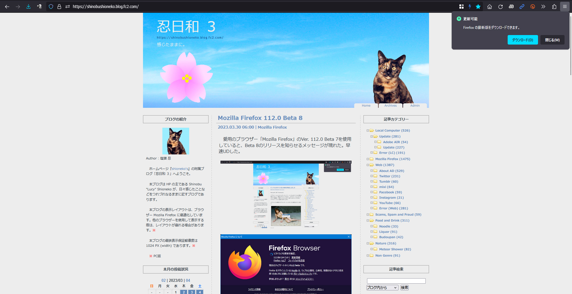 Mozilla Firefox 112.0 Beta 9